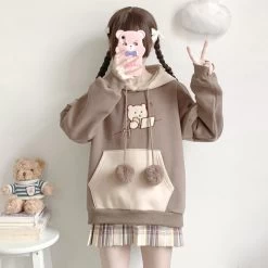 Cute Bear Soft Girl Style Fake Two-Piece Hoodie -Kawaii Fashion Shop O1CN01upC0Yf2EL1BY8Ve6O 418818727