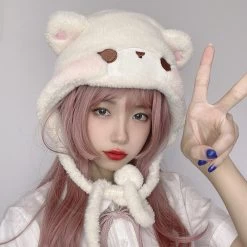 Kawaii Original Cute Bear Plush Hat -Kawaii Fashion Shop O1CN01wejLmr1alVWiYw4Rh 1613433370