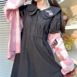Sweet Preppy Embroidered Black Dress 9 Sweet Preppy Embroidered Black Dress -Kawaii Fashion Shop O1CN01zwDCxY1IYzeBEpLyy 844320906