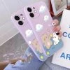 Kawaii Bear Samsung Galaxy Silicone Phone Case -Kawaii Fashion Shop Original Square Silicone Phone Case For Samsung Galaxy A51 A30S A20 A10 A71 A50 A30 A10S