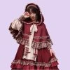 Pastoral Style Little Red Riding Hood Lolita Dress Suit -Kawaii Fashion Shop Pastoral Style Little Red Riding Hood Lolita Dress