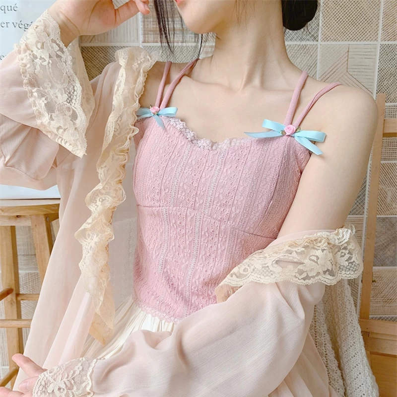 Kawaii Pink Chantilly Crop Top 4 Kawaii Pink Chantilly Crop Top - Image 2