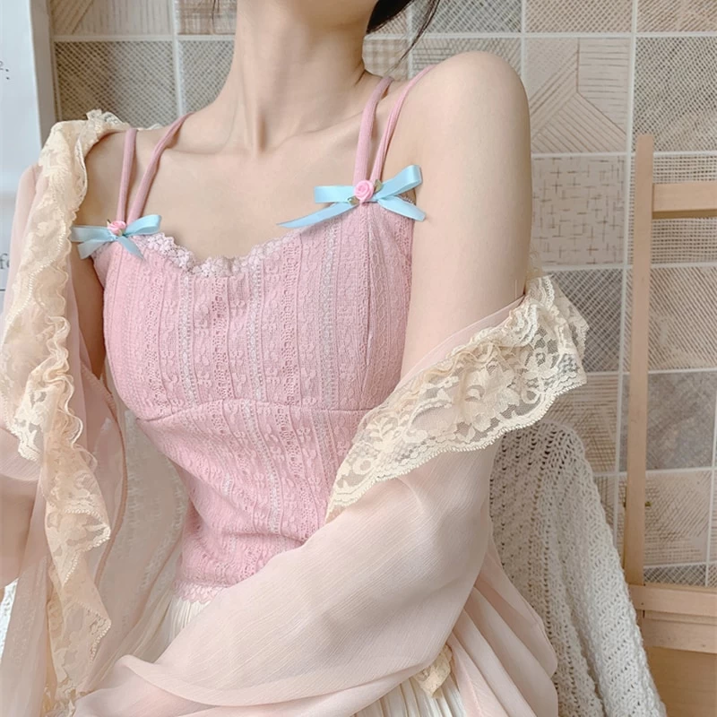 Kawaii Pink Chantilly Crop Top 7 Kawaii Pink Chantilly Crop Top - Image 5