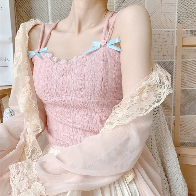 Kawaii Pink Chantilly Crop Top 8 Kawaii Pink Chantilly Crop Top - Image 6