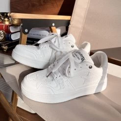 Pink Star Platform Sneakers -Kawaii Fashion Shop Pink Star Platform Sneakers 2