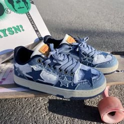 Pink Star Platform Sneakers -Kawaii Fashion Shop Pink Star Platform Sneakers 3