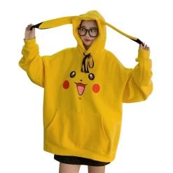 Kawaii Pokemon Hoodies -Kawaii Fashion Shop Pokemon Women s Sweatshirt Pikachu Hoodies Casual Keep Warm Kawaii Hoodies Anime Woman Clothes Fashion Top 3