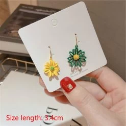 Mismatched Daisy Inspired Earrings 11 Mismatched Daisy Inspired Earrings -Kawaii Fashion Shop Punk Phoenix Jewelry Earrings Sales Hit Color Flowers Wild Simple Temperament Small Fresh Earrings Fashion New 4