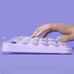 Purple Aesthetic Portable Wireless Mouse And Keyboard Set -Kawaii Fashion Shop Purple Aesthetic Portable Wireless Mouse and Keyboard Set 7