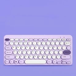 Purple Aesthetic Portable Wireless Mouse And Keyboard Set -Kawaii Fashion Shop Purple Aesthetic Portable Wireless Mouse and Keyboard Set 8
