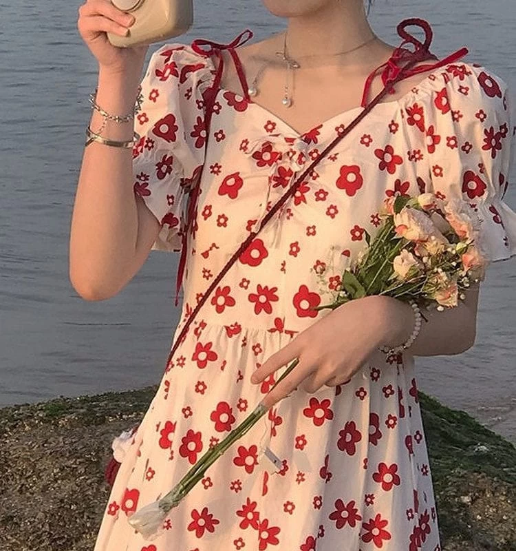 Kawaii Sweet Floral Lace Dress 5 Kawaii Sweet Floral Lace Dress - Image 3