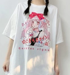 Kawaii Japanese Harajuku Anime Graphic T-Shirts 11 Kawaii Japanese Harajuku Anime Graphic T-Shirts -Kawaii Fashion Shop QWEEK Japanese Harajuku Anime Graphic T Shirts Women Streetwear Kawaii Cute Cartoon Print Manga Tees Kpop 3
