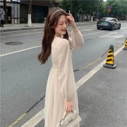 French Vintage V-neck Princess Fairy Dress 10 French Vintage V-neck Princess Fairy Dress -Kawaii Fashion Shop QWEEK Princess Fairy Elegant Mesh Dress Woman French Vintage Retro Party Dresses V neck Chic Female 2