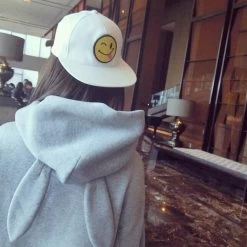 Black/Grey Bunny Ear Hoodie Coat -Kawaii Fashion Shop Rabbit Ear Sweatshirt Plain Oversized Hoodie Dress Tunic Long Sleeve Women Poleron Mujer 2020 Kangaroo Pocket 3