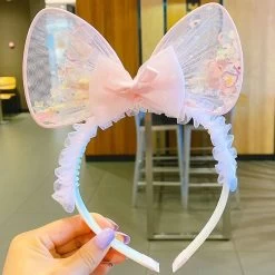 Kawaii Rabbit Ear Hair Clasp 11 Kawaii Rabbit Ear Hair Clasp -Kawaii Fashion Shop Rabbit Ears Headband Korean Children Princess Kids Bear Bow Crown Hair Bands Head Wrap For Women 3