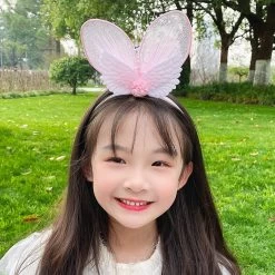Kawaii Rabbit Ear Hair Clasp 12 Kawaii Rabbit Ear Hair Clasp -Kawaii Fashion Shop Rabbit Ears Headband Korean Children Princess Kids Bear Bow Crown Hair Bands Head Wrap For Women 4