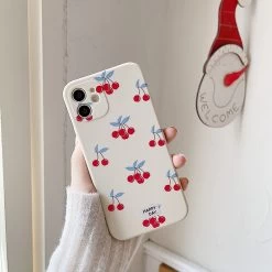Kawaii Sweet Cherry Art IPhone Case