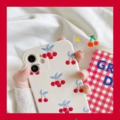 Kawaii Sweet Cherry Art IPhone Case -Kawaii Fashion Shop Retro kawaii Sweet Cherry art Japanese Phone Case for apple iPhone 13 11 12 Pro Max 5