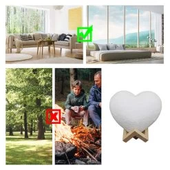 Glowing Heart Light -Kawaii Fashion Shop Romantic Love 3D Lamp Heart shaped LED Night Light Bedroom Decorative Nightlight Table Lamp Valentine Day 2