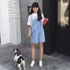 Summer Sweet Denim Strap Short -Kawaii Fashion Shop Rompers Women Summer Denim Strap Short Romper Womens Plus Size Loose Pockets Female Bodysuit Sweet Graceful