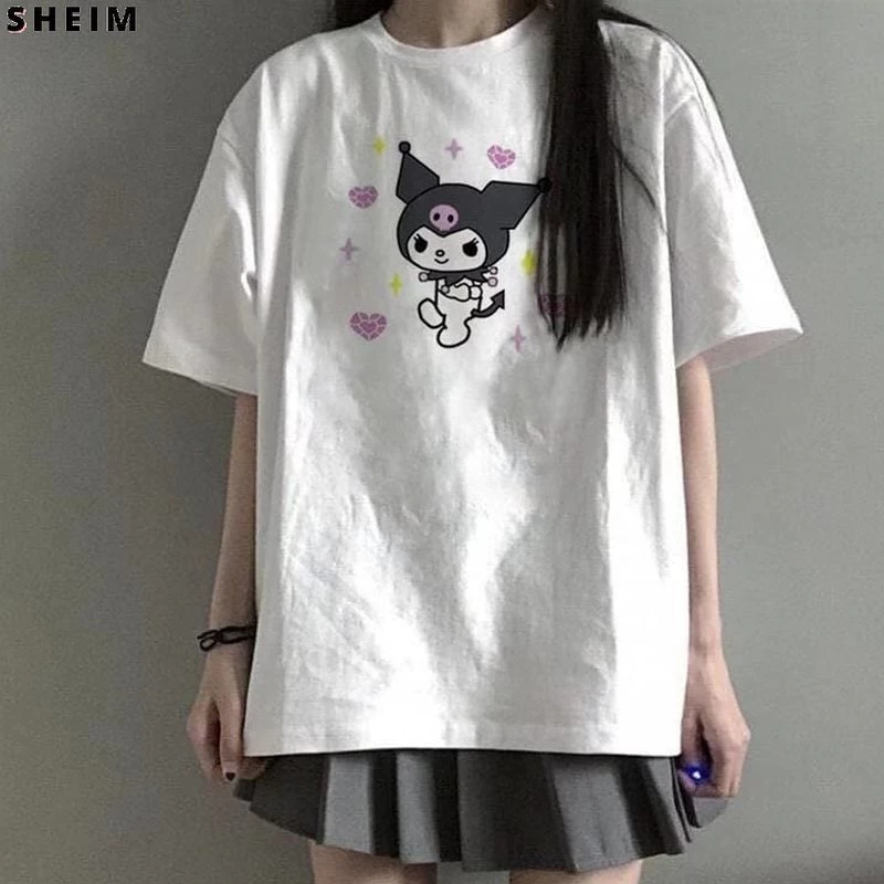 Kawaii Solid Color Kuromi T-Shirt 4 Kawaii Solid Color Kuromi T-Shirt - Image 2
