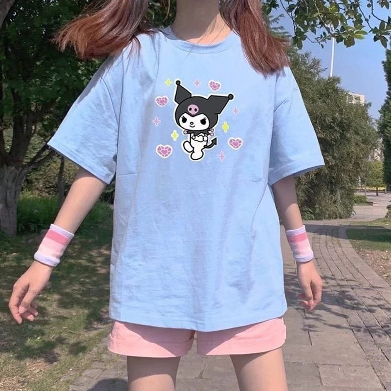 Kawaii Solid Color Kuromi T-Shirt 3 Kawaii Solid Color Kuromi T-Shirt