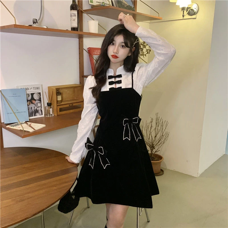 Korean Sweet Black Lolita Dress 4 Korean Sweet Black Lolita Dress - Image 2