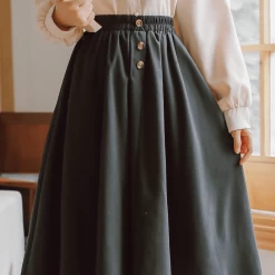 Vintage Shirt Long Skirt Two Piece Set 13 Vintage Shirt Long Skirt Two Piece Set -Kawaii Fashion Shop Sets Women Baggy Clothes Autumn Vintage Casual Two Pieces Outfits College Cute Patchwork Bow Fashion Students 5