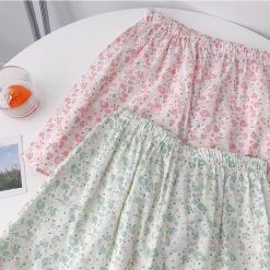 Kawaii Floral Shorts -Kawaii Fashion Shop Shorts Women Sweet Fashion Elegant High Waist Summer New Loose Floral Leisure All match Korean Style 2