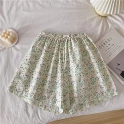 Kawaii Floral Shorts -Kawaii Fashion Shop Shorts Women Sweet Fashion Elegant High Waist Summer New Loose Floral Leisure All match Korean Style 3