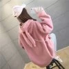 Kawaii Rabbit Ear Hooded Pure Color Hoodies