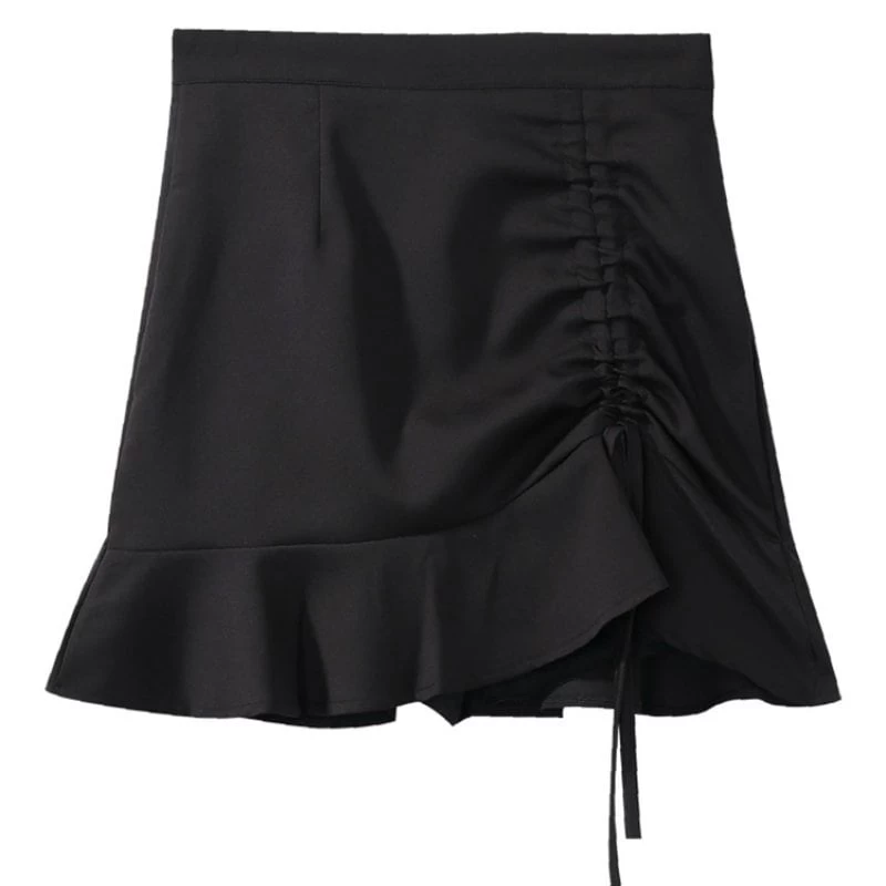 Korean Fashion Ruffled Fishtail Skirt 8 Korean Fashion Ruffled Fishtail Skirt - Image 6