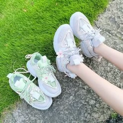 Sakura Casual Sneakers -Kawaii Fashion Shop Spring 2022 New Women s Shoes Fashion Joker Sports Casual Shoes Increase Platform Daddy Women s 2