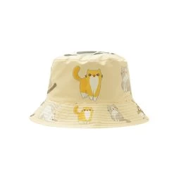 Cute Cats Theme Bucket Hat 12 Cute Cats Theme Bucket Hat -Kawaii Fashion Shop Spring Summer Double sided Cap Women Lovely animal Fisherman Hat Sunshade Cap Casual Versatile Basin Hat 4