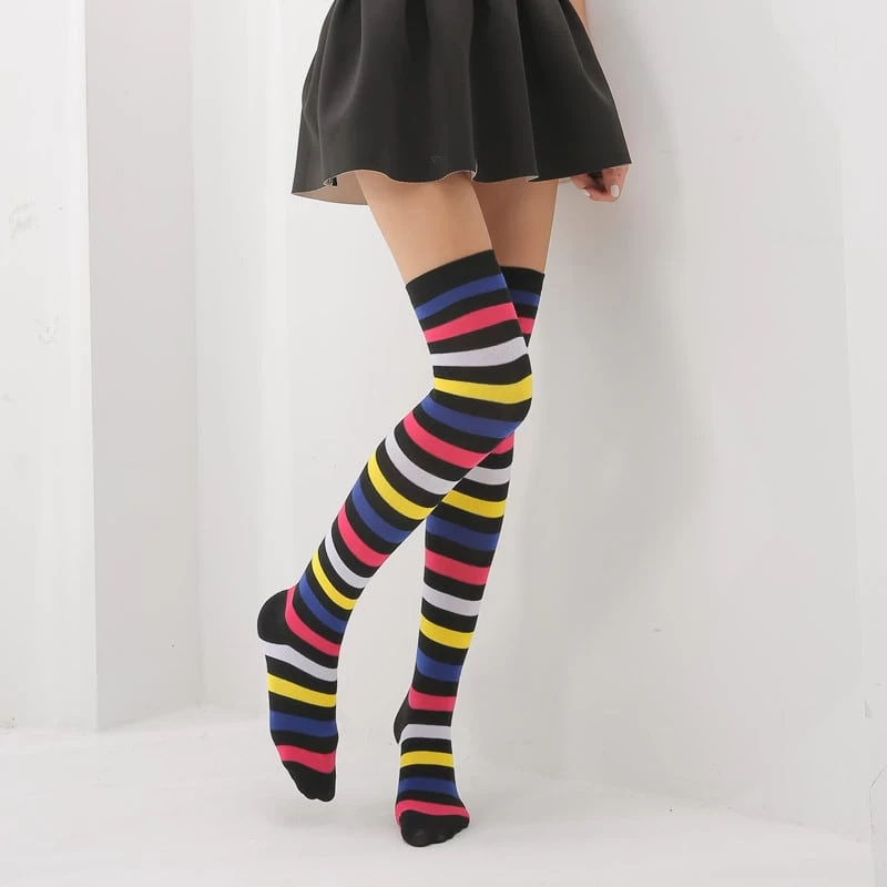 Rainbow Stripe Knee High Socks 7 Rainbow Stripe Knee High Socks - Image 5