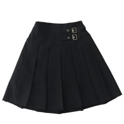 Japanese Summer Kawaii Lace Pleated Skirt 13 Japanese Summer Kawaii Lace Pleated Skirt -Kawaii Fashion Shop Summer 2020 Japanese Streetwear Colleger Black Pleated Skirts Womens High Waist A line midi Skirt Plus 5