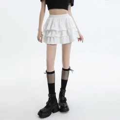Summer French Ballet Style High Waist Tutu Skirt -Kawaii Fashion Shop Summer French Ballet Style High Waist Tutu Skirt 11