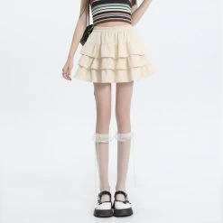 Summer French Ballet Style High Waist Tutu Skirt -Kawaii Fashion Shop Summer French Ballet Style High Waist Tutu Skirt 9