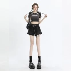 Summer High Waist Irregular Ripped Denim Shorts 13 Summer High Waist Irregular Ripped Denim Shorts -Kawaii Fashion Shop Summer High Waist Irregular Ripped Denim Shorts 2