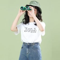 Summer Japanese Harajuku Style White Round Neck T-shirt -Kawaii Fashion Shop Summer Japanese Harajuku Style White Round Neck T shirt 1