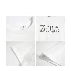 Summer Japanese Harajuku Style White Round Neck T-shirt -Kawaii Fashion Shop Summer Japanese Harajuku Style White Round Neck T shirt 3