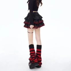 Summer Punk Style Black Cake Skirt 14 Summer Punk Style Black Cake Skirt -Kawaii Fashion Shop Summer Punk Style Black Cake Skirt 8