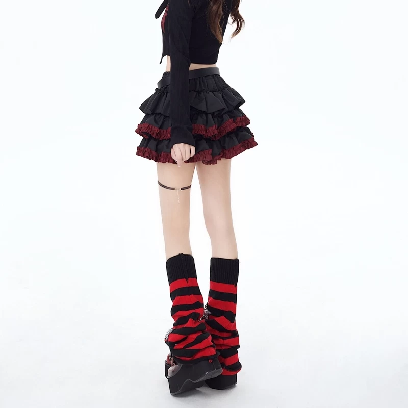 Summer Punk Style Black Cake Skirt 8 Summer Punk Style Black Cake Skirt - Image 6