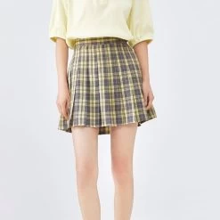 Kawaii Fashion Shop -Kawaii Fashion Shop Summer Sweet College Style JK Plaid Pleated Skirt 1