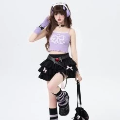 Summer Sweet Dopamine Style Slim-fit Vest -Kawaii Fashion Shop Summer Sweet Dopamine Style Slim fit Vest 3