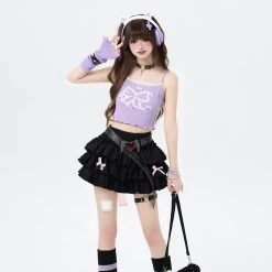 Summer Sweet Dopamine Style Slim-fit Vest -Kawaii Fashion Shop Summer Sweet Dopamine Style Slim fit Vest 8