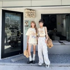 Summer Sweet Girl Style Beige Sleeveless Vest 13 Summer Sweet Girl Style Beige Sleeveless Vest -Kawaii Fashion Shop Summer Sweet Girl Style Beige Sleeveless Vest 2