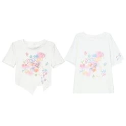 Summer Sweet Girl Style Painted Bear Printed T-shirt -Kawaii Fashion Shop Summer Sweet Girl Style Painted Bear Printed T shirt 1