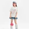 Summer Sweet Girl Style Painted Bear Printed T-shirt -Kawaii Fashion Shop Summer Sweet Girl Style Painted Bear Printed T shirt 3