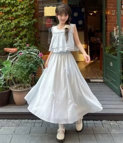 Summer Sweet Girl Style Solid Color Fairy Skirt 15 Summer Sweet Girl Style Solid Color Fairy Skirt -Kawaii Fashion Shop Summer Sweet Girl Style Solid Color Fairy Skirt 7